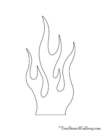 Трафарет огня для вырезания