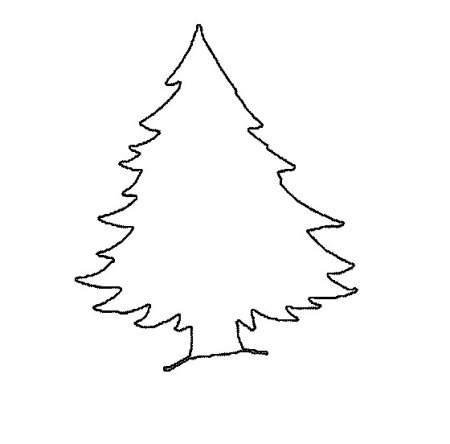 Трафарет елки для выжигания