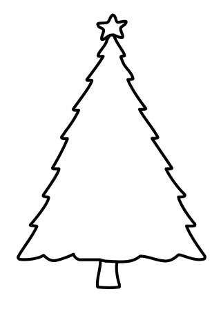 Ель раскраска для детей