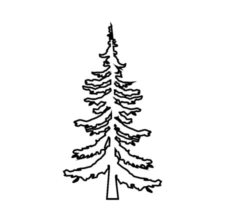 Елочка трафарет