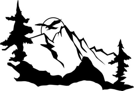 Трафарет горы