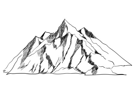 Горы карандашом схематично