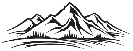 Гравировка горы