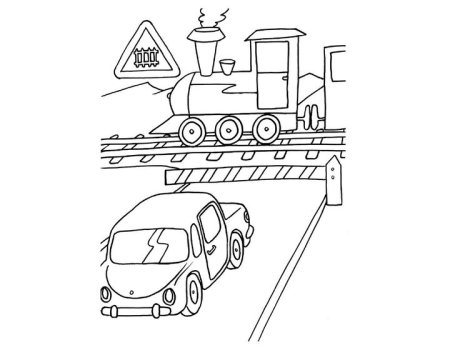 Светофор раскраска