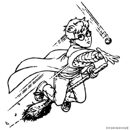 Раскраска Гарри Поттер квиддич снитч