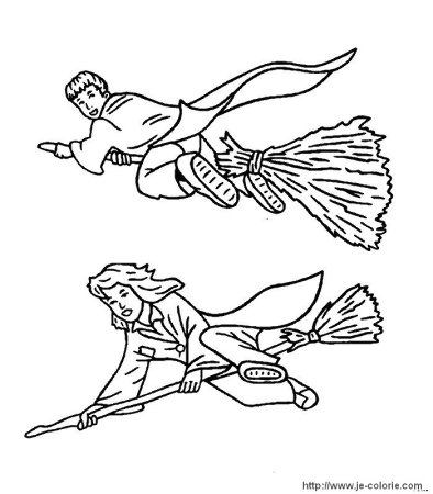 Раскраска Гарри Поттер квиддич