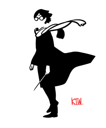 Гарри Поттер силуэт рисунок