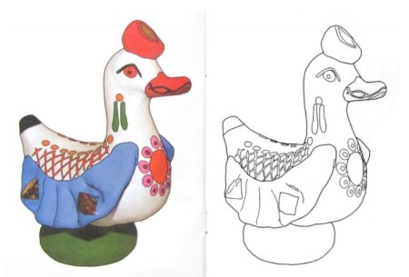 Этапы росписи дымковской игрушки