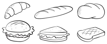 Батон раскраска для малышей