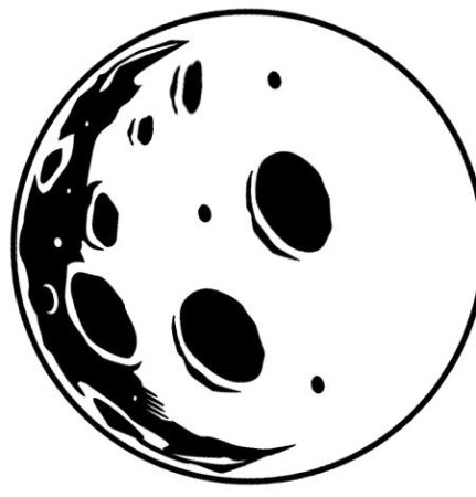 Трафарет полной Луны для вырезания