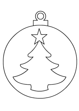 Новогодние шары трафарет