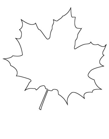 Кленовый листик контур
