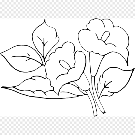 Рисунки цветов для вырезания