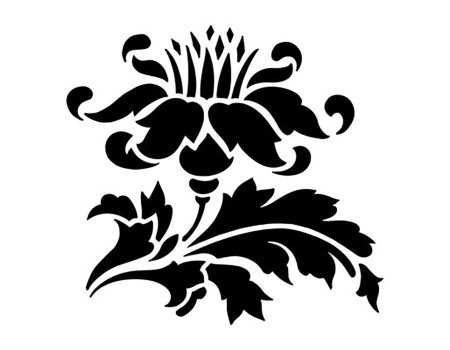 Трафарет цветы для покраски