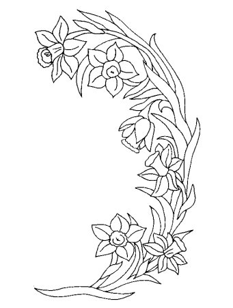 Цветочный орнамент для вытынанки