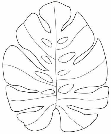 Монстера трафарет