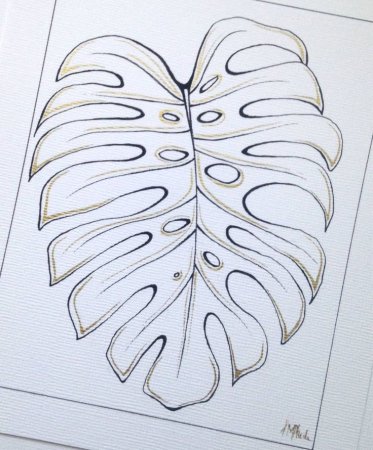 Трафарет для стен монстера