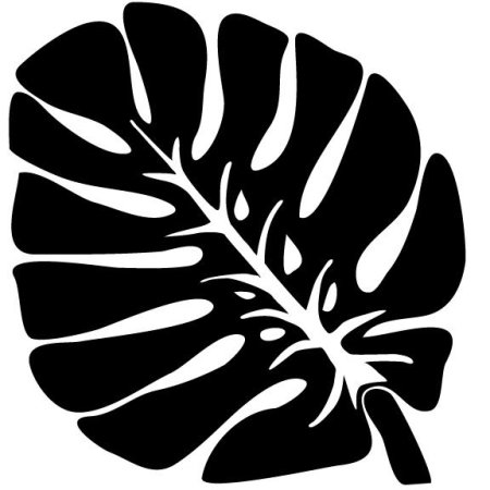 Тропические листья трафарет