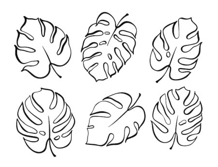 Лист монстеры для вырезания