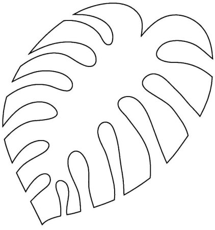 Тропические растения трафарет