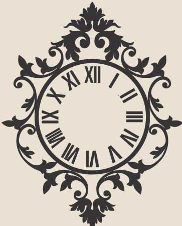Трафарет часы