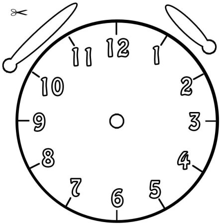 Часы трафарет для детей