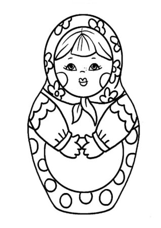 Матрешки для раскрашивания детям
