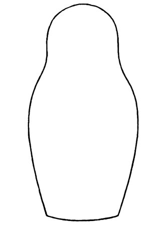 Матрешка раскраска для детей