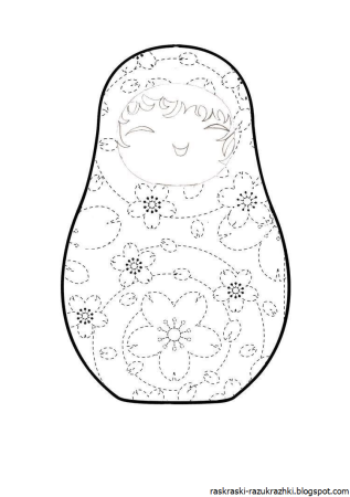 Полхов-Майданская Матрешка раскраска