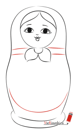Матрешка шаблон для лепки