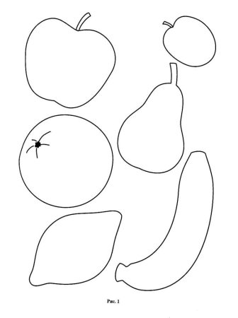 Фрукты и ягоды трафареты