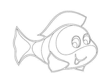 Трафарет рыбы для рисования