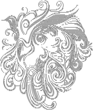 Трафареты для страз точками