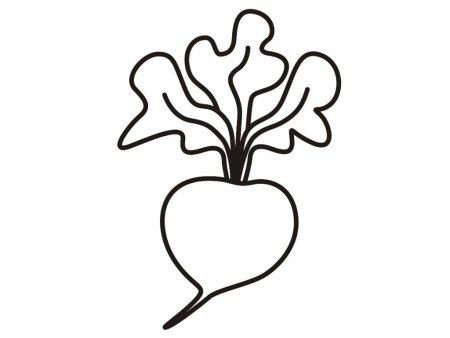 Редиска раскраска для детей