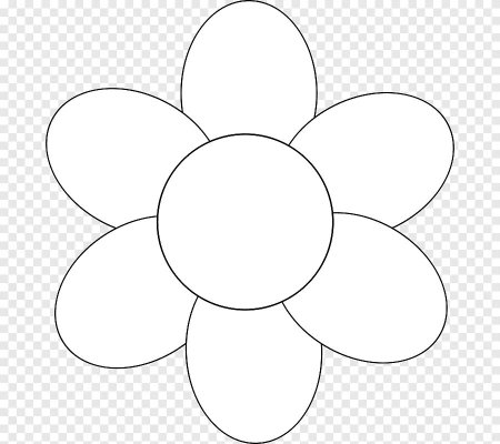 Цветы контур