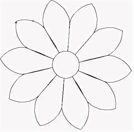 Трафарет цветка Ромашка