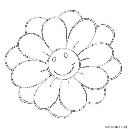 Ромашки раскраска для вырезания