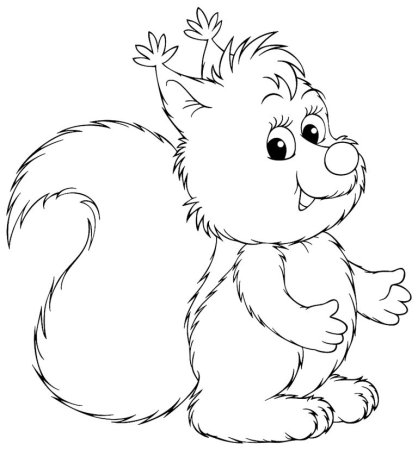 Раскраска Белочка