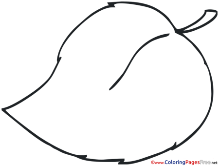 Лист яблони шаблон