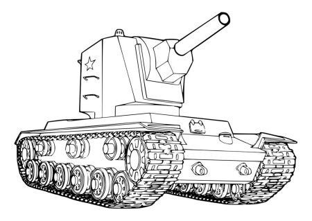 Танк кв 5 раскраска