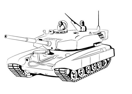 Танк т-34 раскраска для детей