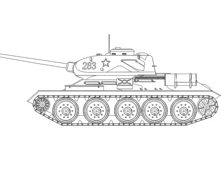 Раскраска танк т 34
