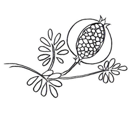 Гранат трафарет