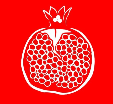 Стилизованный фрукт гранат