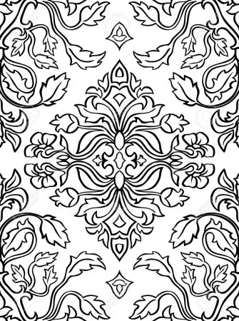 Восточный ковер трафарет