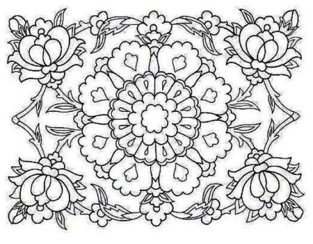 Цветочный ковер раскраска