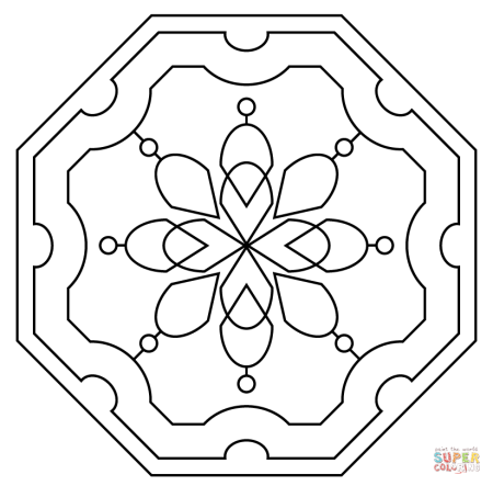 Раскраски ковры с узорами