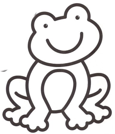 Лягушка трафарет для рисования для детей