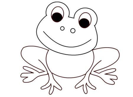 Контур лягушки для вырезания