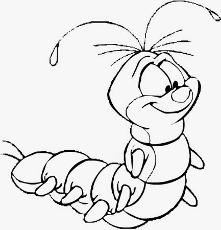 Гусеница раскраска